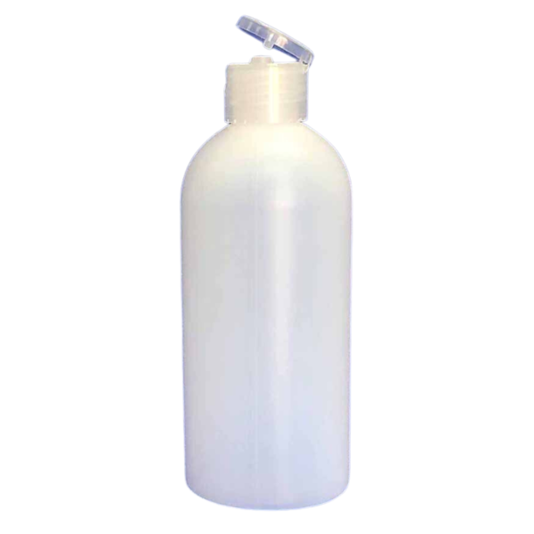 Botella 250 cc. boca 240 redonda PEAD
