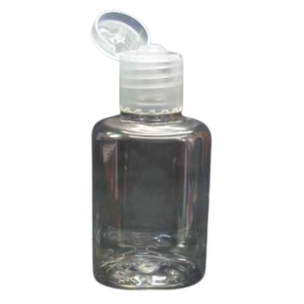 Botella Pet 50 cc. boca 18 rectangular, destapada