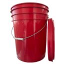 Balde Plástico 20 Litros Rojo Con tapa