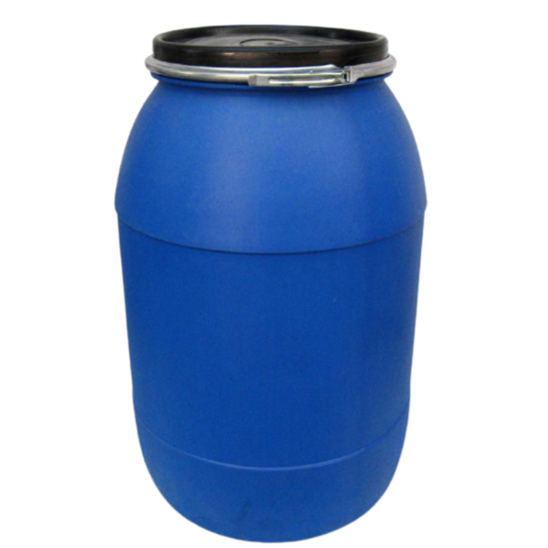 Tambor Plástico 230 Litros Boca ancha con Zuncho Metálico