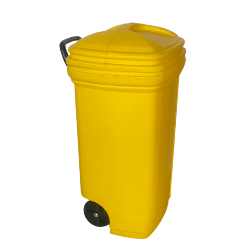Basurero Plástico 120 Litros Tarro cuadrado con ruedas
