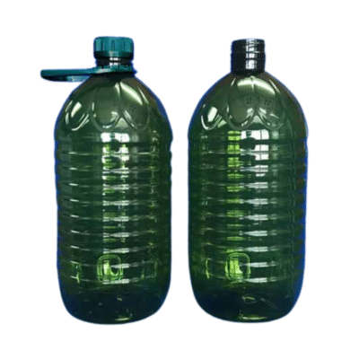 Botella PET 3 Litros Redonda Verde Oliva