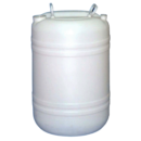 Bidón Plástico Redondo 60 Litros Blanco Apilable con Rosca interna