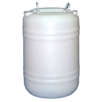 Bidón Plástico Redondo 60 Litros Blanco Apilable con Rosca interna